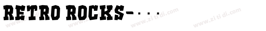 Retro Rocks字体转换